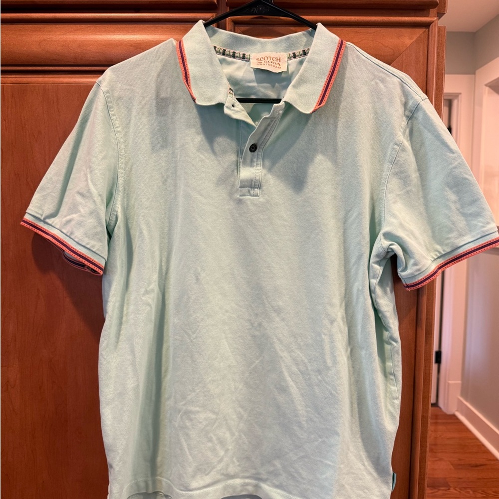 Scotch and Soda Mint Green Polo Shirt Men’s size Large